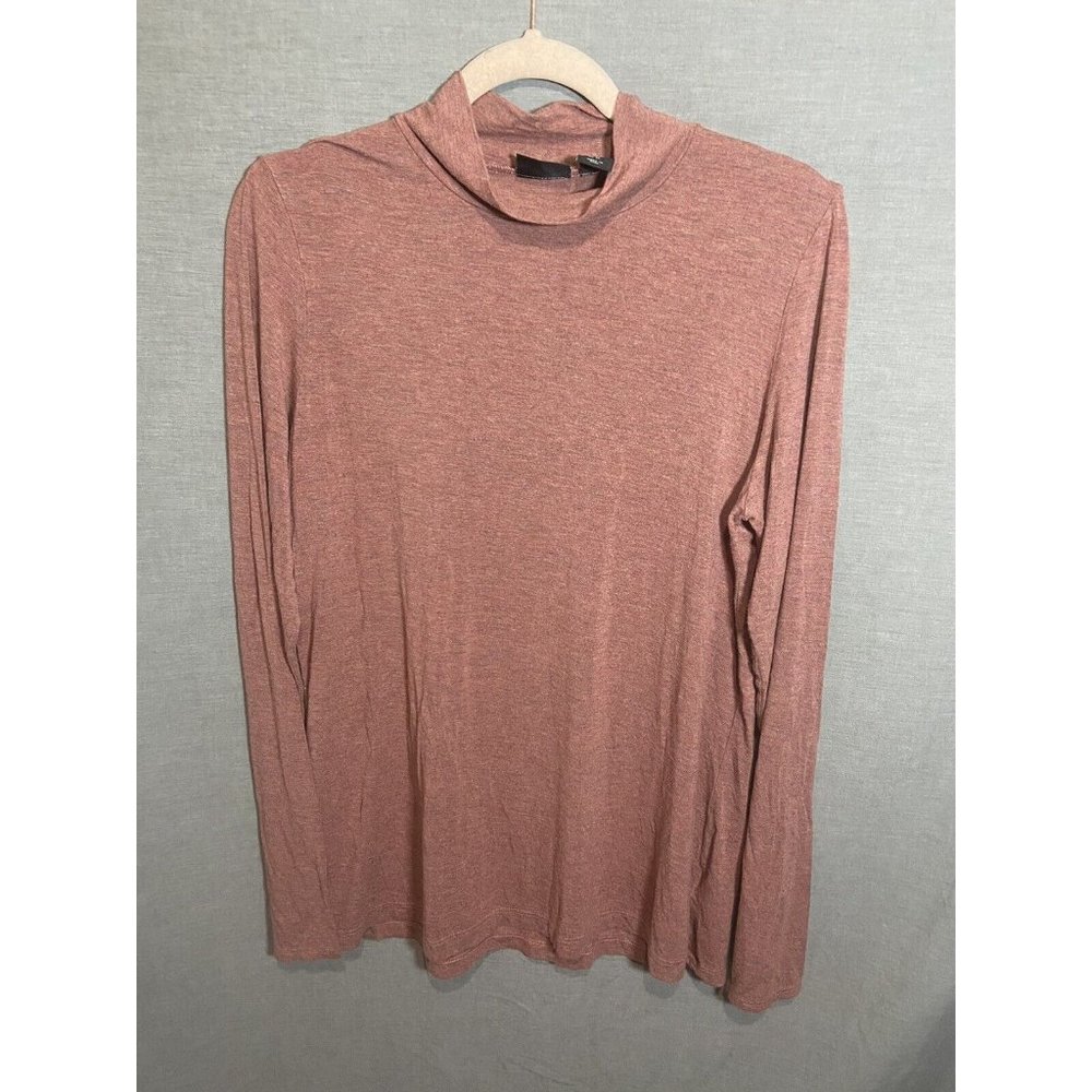 Jones And Co Shirt Womens XL Pink Heathered Long Sleeve Pullover Tunic Blouse.